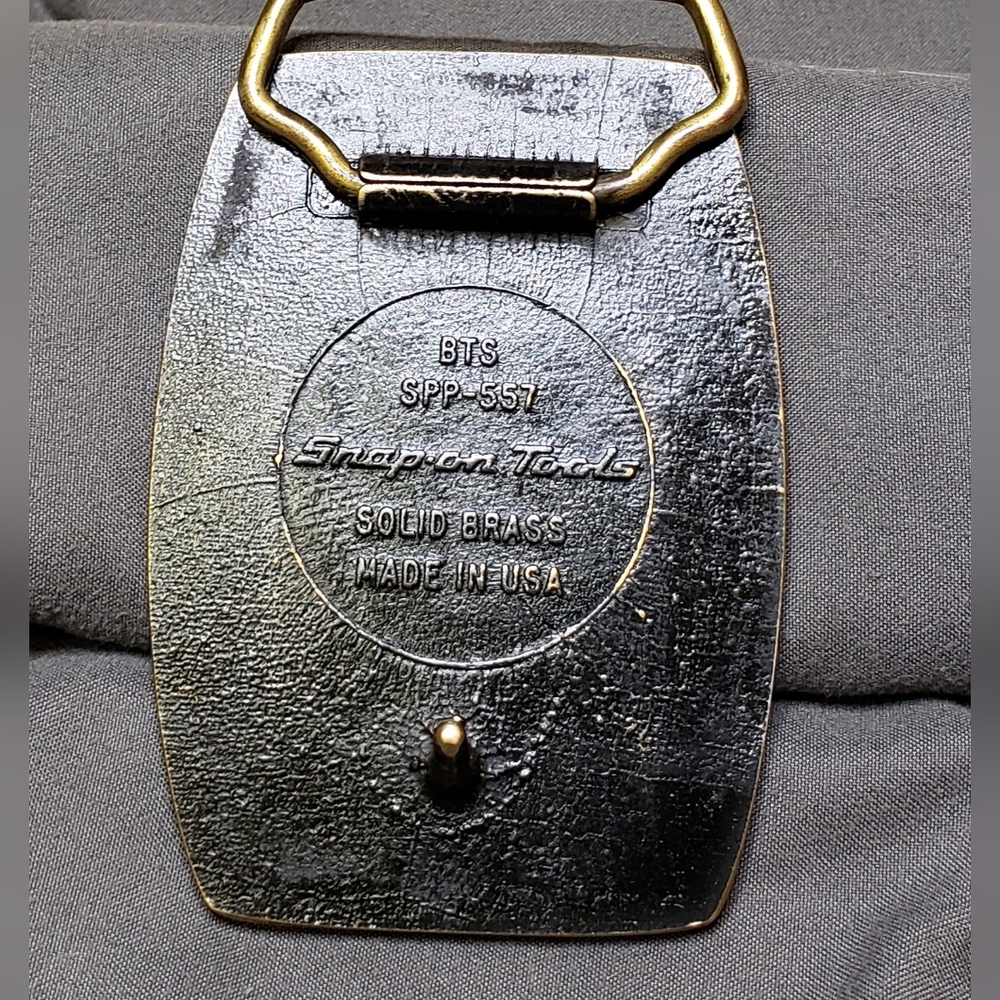 RARE 70s Vintage Snap On Belt Buckle - Picture 2 of 2